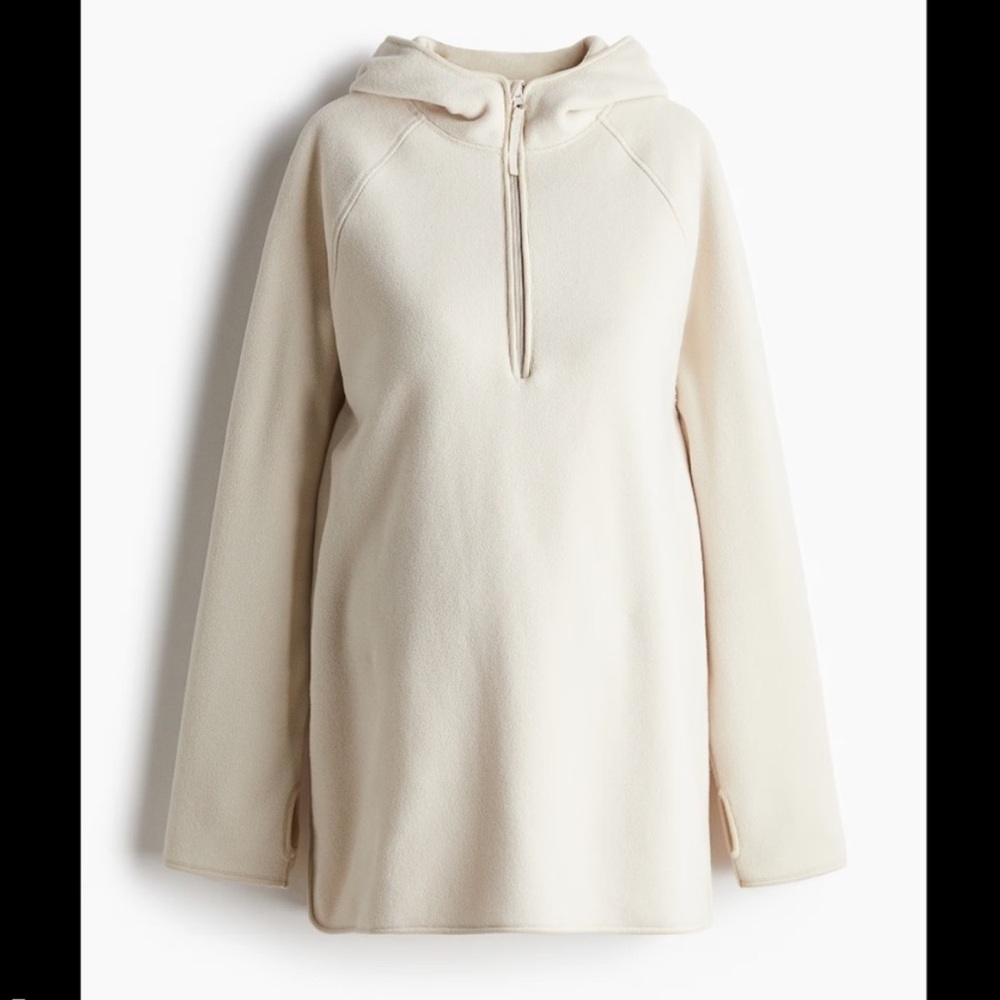 H&M Maternity Half-Zip Fleece Hoodie